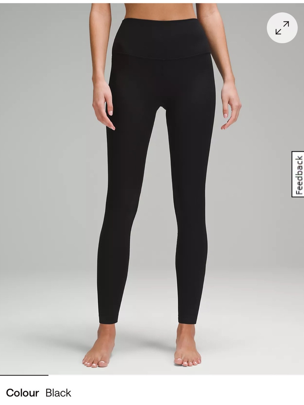 Black ribbed high rise Lululemon leggings